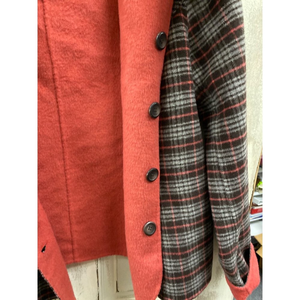 Pendleton Wool Reversible Jacket Raspberry Plaid … - image 6